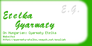 etelka gyarmaty business card